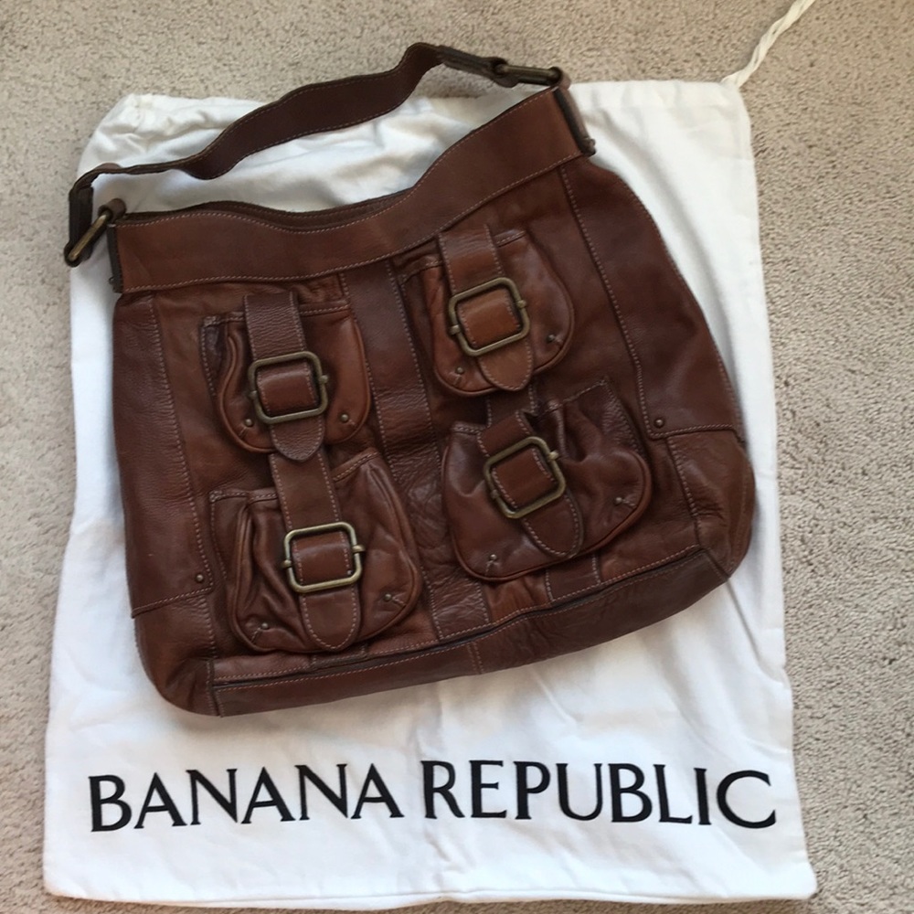 EUC Banana Republic Chestnut Leather Hobo